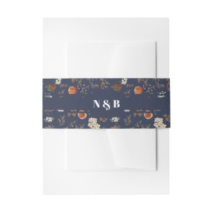 Bandeau De Faire-part Monogramme Boho Floral Faire-part de mariage Belly