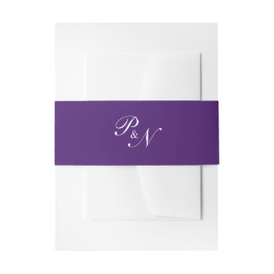 Bandeau De Faire-part Monogramme classique Royal violet mariage élégant