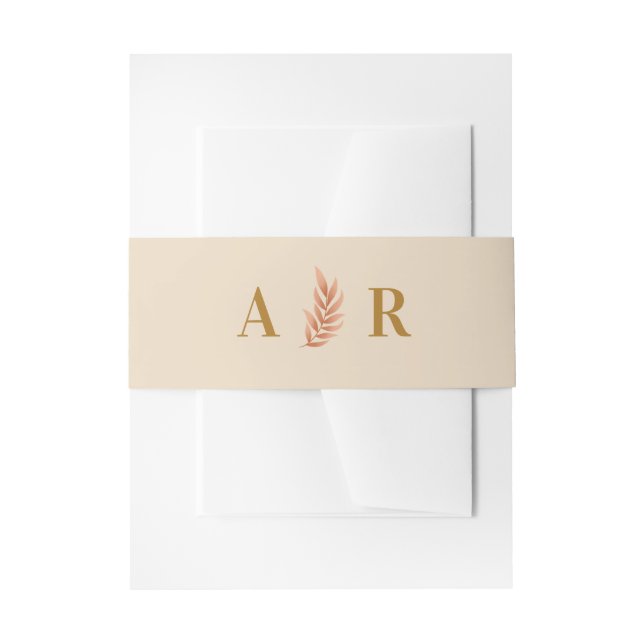 Bandeau De Faire-part Monogramme de Faire-part de mariage Boho moderne (Devant example)