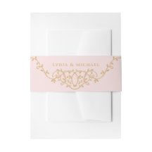 Monogramme français doux rose pâle