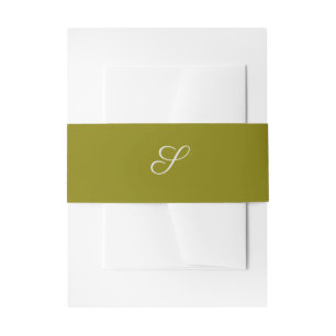 Bandeau De Faire-part Monogramme initiale minimaliste vert sauge