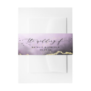 Bandeau De Faire-part Monogramme Mariage d'Améthyste Mist Ethereal