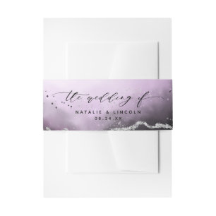 Bandeau De Faire-part Monogramme Mariage Ultra Violet Ombre Mist Etherea