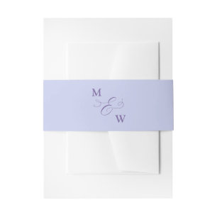 Bandeau De Faire-part Monogramme minimal et doux d'ammoniac mauve pastel