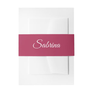 Bandeau De Faire-part Monogramme minimaliste rose cerise rose