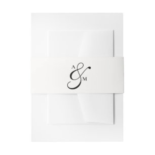 Bandeau De Faire-part Monogramme Minimaliste Script Esperluette
