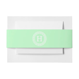 Bandeau De Faire-part Monogramme principal grec blanc en bon état