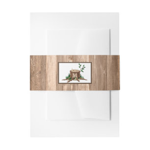 Bandeau De Faire-part Monogramme rustique du pays Arbre et Mariage de bo