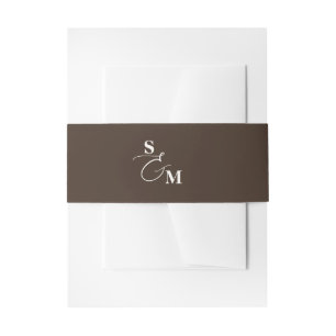 Bandeau De Faire-part Monogramme Script Esperluette Mariage Classique