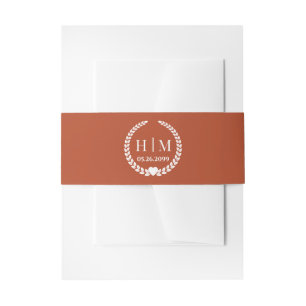 Bandeau De Faire-part Monogramme simple Élégant Mariée et Initiales de c