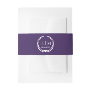 Bandeau De Faire-part Monogramme simple Élégant Mariée et Initiales de c
