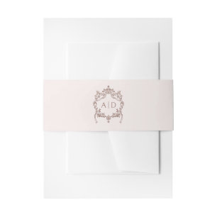 Bandeau De Faire-part Monogrammes Mariages de crête classique