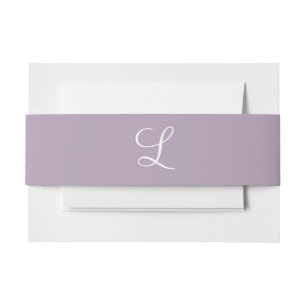 Bandeau De Faire-part Monogrammes Pastel Purple