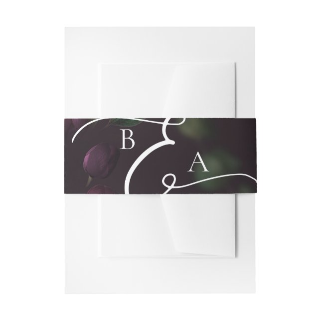 Bandeau De Faire-part Moody Purple Bloom Grunge Mariage (Devant example)