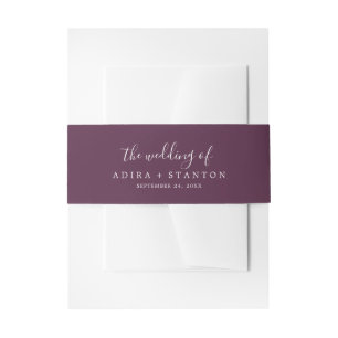Bandeau De Faire-part Moody Purple Le Mariage De Invitation Bande De Ven