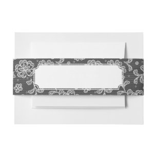 Bandeau De Faire-part Motif 1 de tissu de dentelle