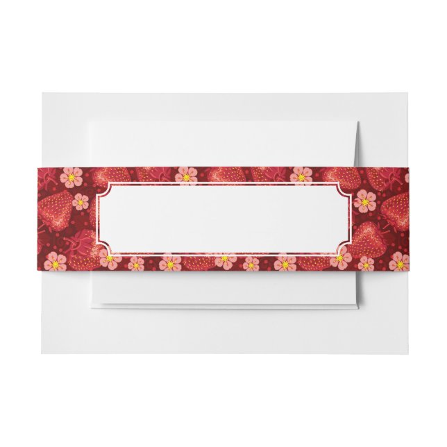 Bandeau De Faire-part Motif 2 2 de fraise (Devant Example)