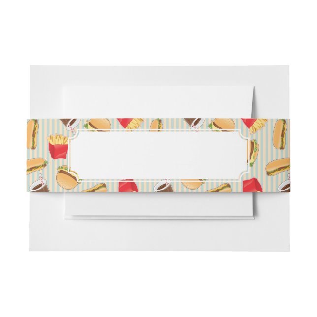 Bandeau De Faire-part Motif 2 d'aliments de préparation rapide (Devant Example)