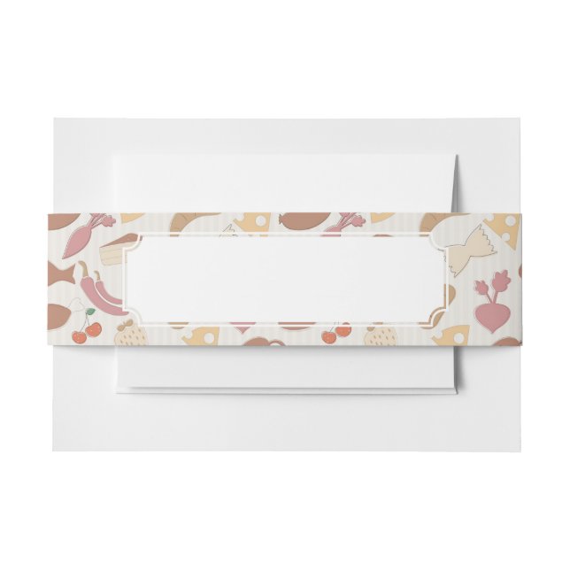 Bandeau De Faire-part Motif 2 de nourriture (Devant Example)