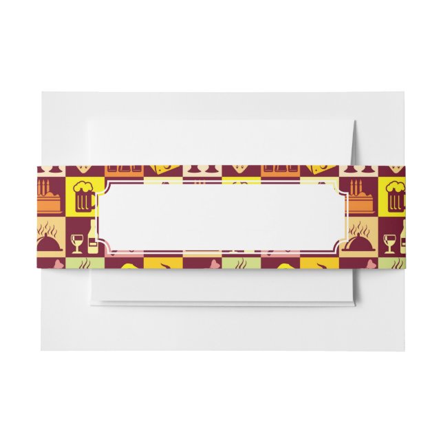 Bandeau De Faire-part Motif 3 de nourriture (Devant Example)