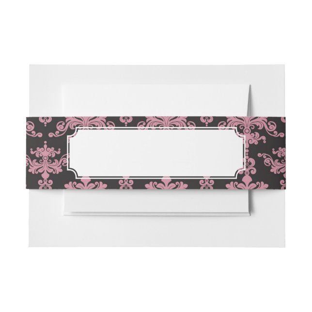 Bandeau De Faire-part Motif 5 de damassé (Devant Example)