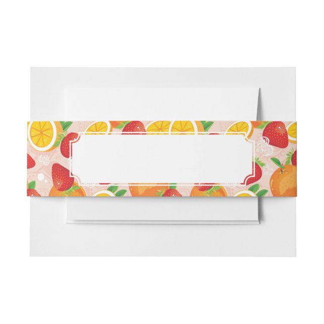 Bandeau De Faire-part Motif abstrait avec la fraise (Devant Example)