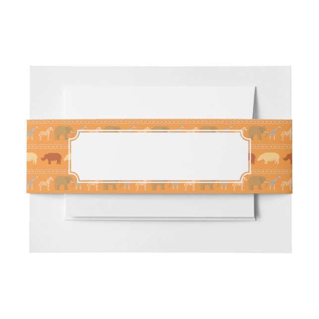 Bandeau De Faire-part Motif africain (Devant Example)