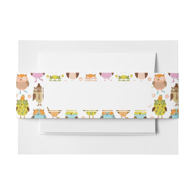 Bandeau De Faire-part motif avec des oiseaux (Devant Example)