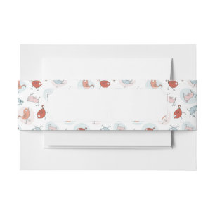 Bandeau De Faire-part motif avec des oiseaux de bande dessinée