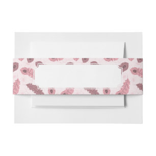 Bandeau De Faire-part motif avec des plumes de paon