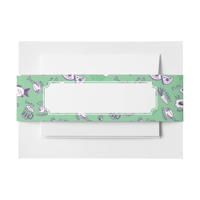Bandeau De Faire-part Motif avec la nourriture (Devant Example)