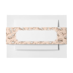 Bandeau De Faire-part Motif avec la nourriture