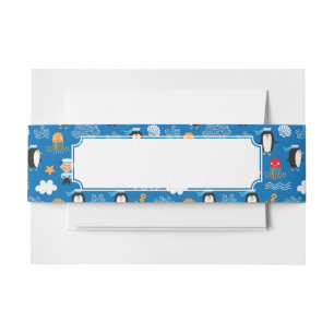 Bandeau De Faire-part motif avec le thème de mer