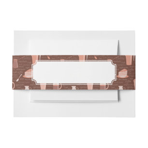 Bandeau De Faire-part Motif avec les éléments relatifs de café