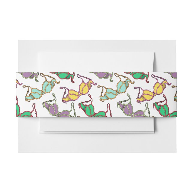 Bandeau De Faire-part Motif Bra multicolore (Devant Example)