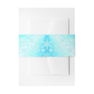 Bandeau De Faire-part Motif Crystal Snowflakes