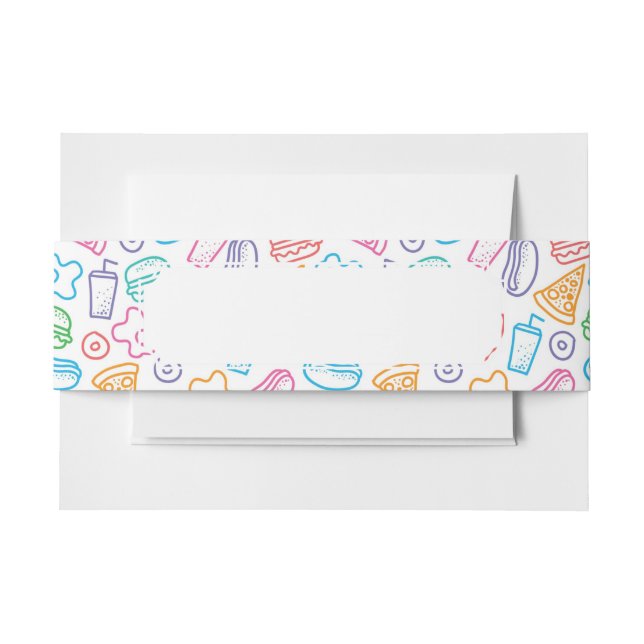 Bandeau De Faire-part Motif d'aliments de préparation rapide (Devant Example)