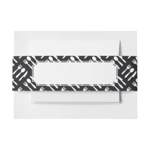 Bandeau De Faire-part Motif de couteau de cuillère de fourchette