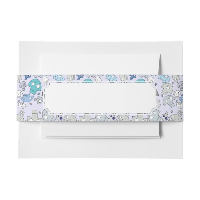 Bandeau De Faire-part Motif de crâne (Devant Example)