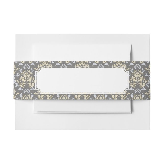 Bandeau De Faire-part Motif de damassé (Devant Example)