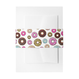 Bandeau De Faire-part Motif De Donuts, Donuts Colorés, Saupoudrages