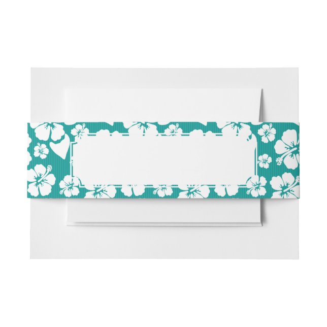 Bandeau De Faire-part Motif de fleur hawaïen de ketmie (Devant Example)