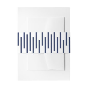 Bandeau De Faire-part Motif de lignes géométriques bleu blanc de la mari