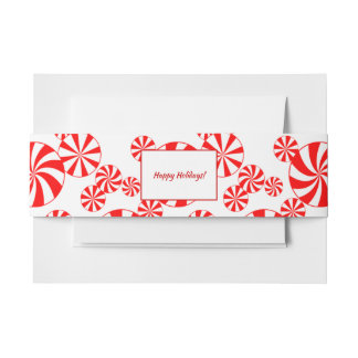 Bandeau De Faire-part Motif de menthe blanche rouge modifiable