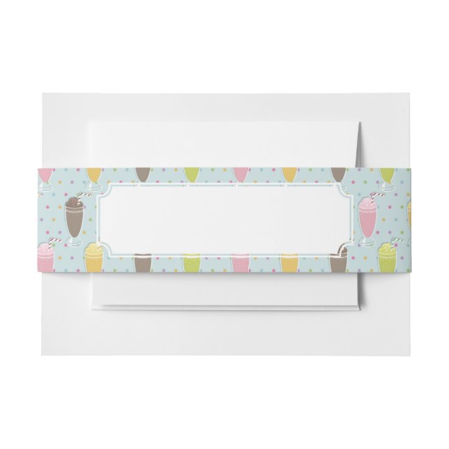 Bandeau De Faire-part Motif de milkshake (Devant Example)