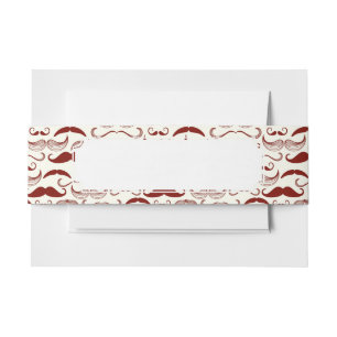 Bandeau De Faire-part Motif de moustache, rétro style 3