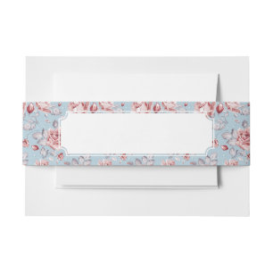 Bandeau De Faire-part Motif de papier peint d'élégance des roses roses 2