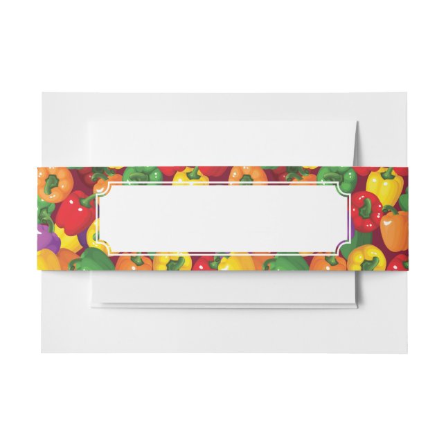 Bandeau De Faire-part Motif de paprika (Devant Example)
