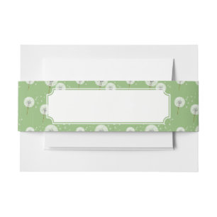 Bandeau De Faire-part Motif de pissenlit sur l'arrière - plan vert