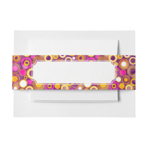 Bandeau De Faire-part Motif de point violet de polka